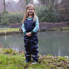 Puddleflex Waterproof Fleece Lined Dungarees Navy